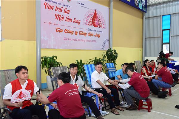 86 đơn vị máu đã được hiến tặng trong Tuần lễ Hồng EVN lần thứ XI tại Công ty Thủy điện Ialy