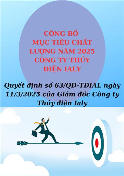 Công bố Mục tiêu chất lượng năm 2025-Công ty Thủy điện Ialy