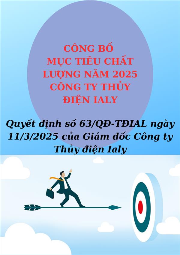 Công bố Mục tiêu chất lượng năm 2025-Công ty Thủy điện Ialy