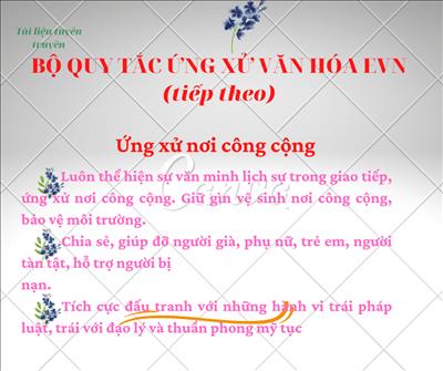 Quy tắc ứng xử Văn hóa trong Tập đoàn Điện lực Việt Nam (Phần 3)