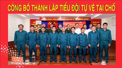 Công bố thành lập tiểu đội tự vệ tại chỗ